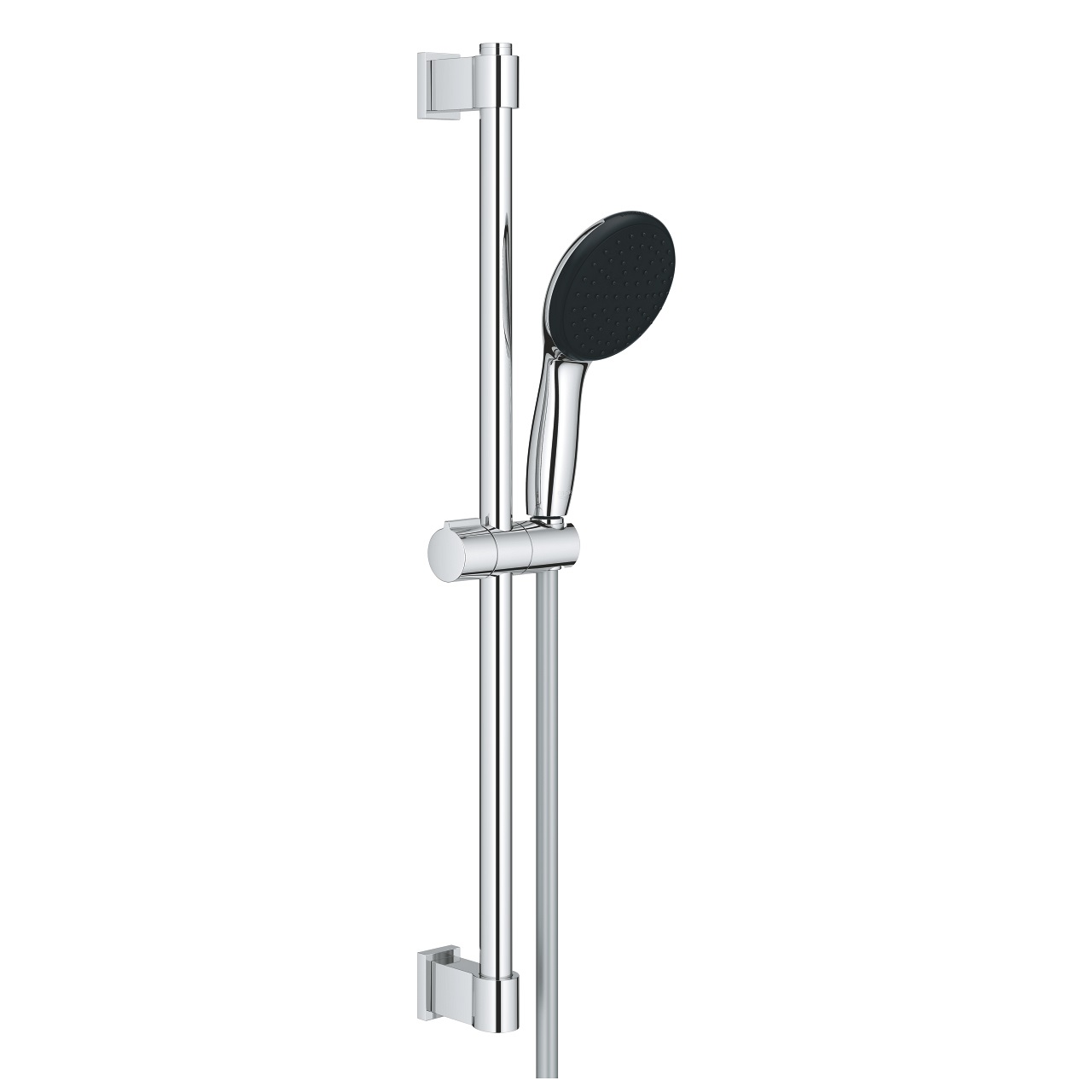 Grohe Vitalio Start 110 Set Doccia Cromo con Asta da 600 mm e Flessibile 1750 mm, Getto Rain e Tecnologia Grohe Water Saving