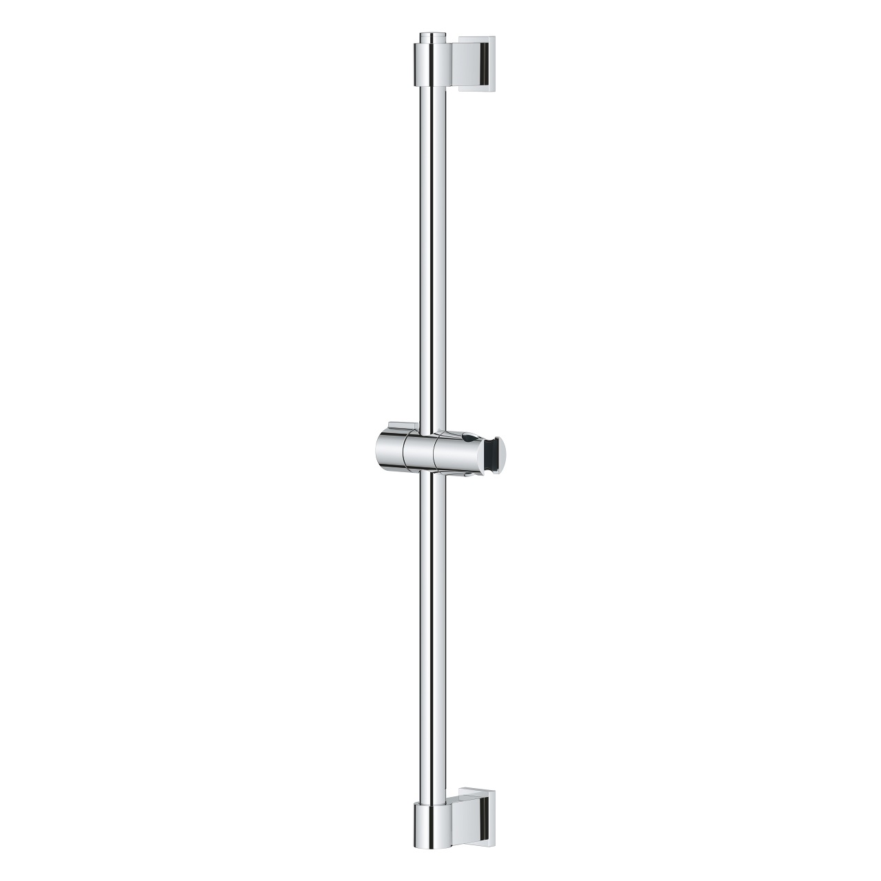 GROHE Vitalio Universal Asta Doccia 600 mm, Modello 27724001, Supporto Manopola Scorrevole Regolabile, Grohe FastFixation, Piedino Regolabile, Finitura Cromo