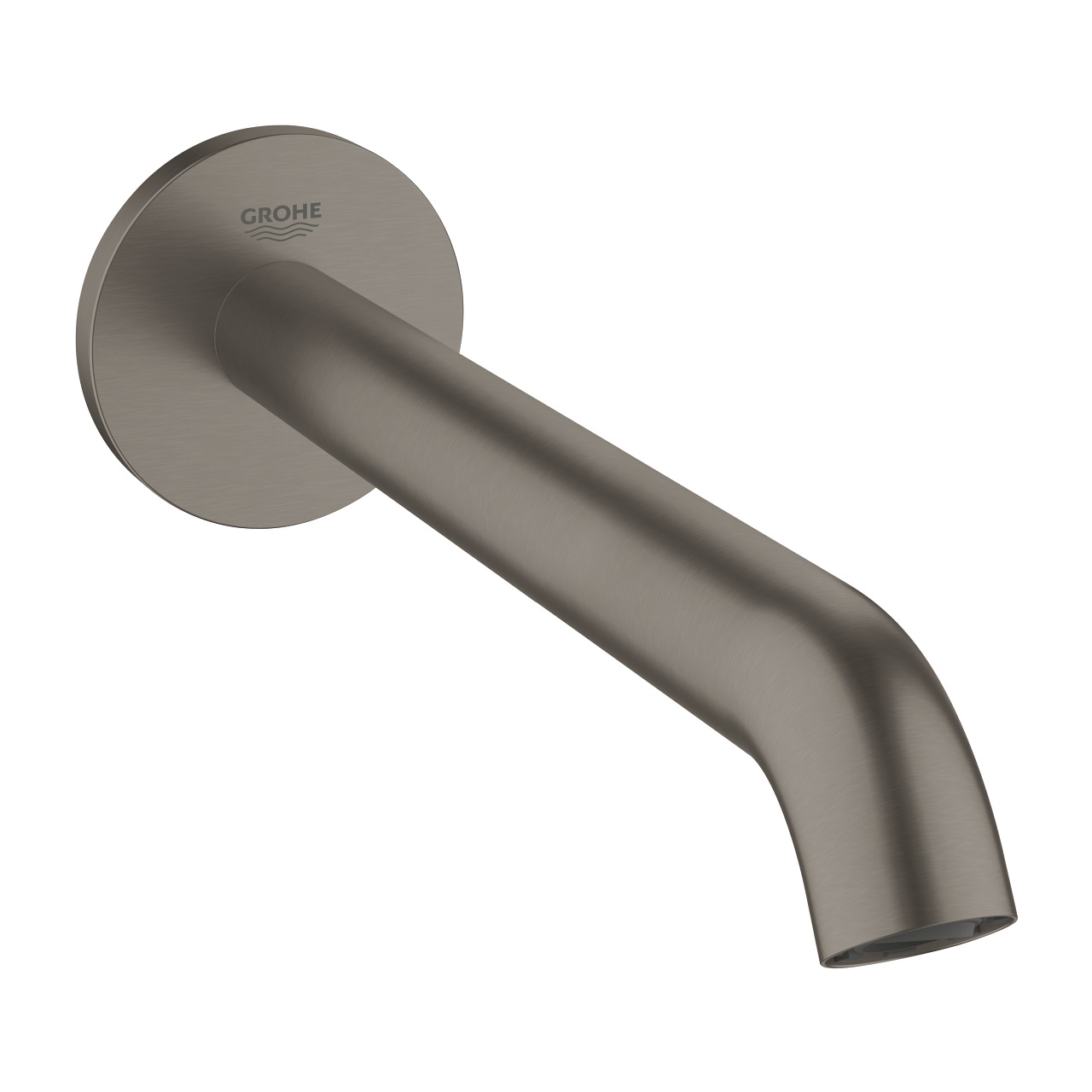 Grohe Essence Bocca di Erogazione per Vasca a Parete - Sporgenza 221 mm, Finitura Grafite Spazzolato, Raccordo 1/2, Cod. 13449AL1