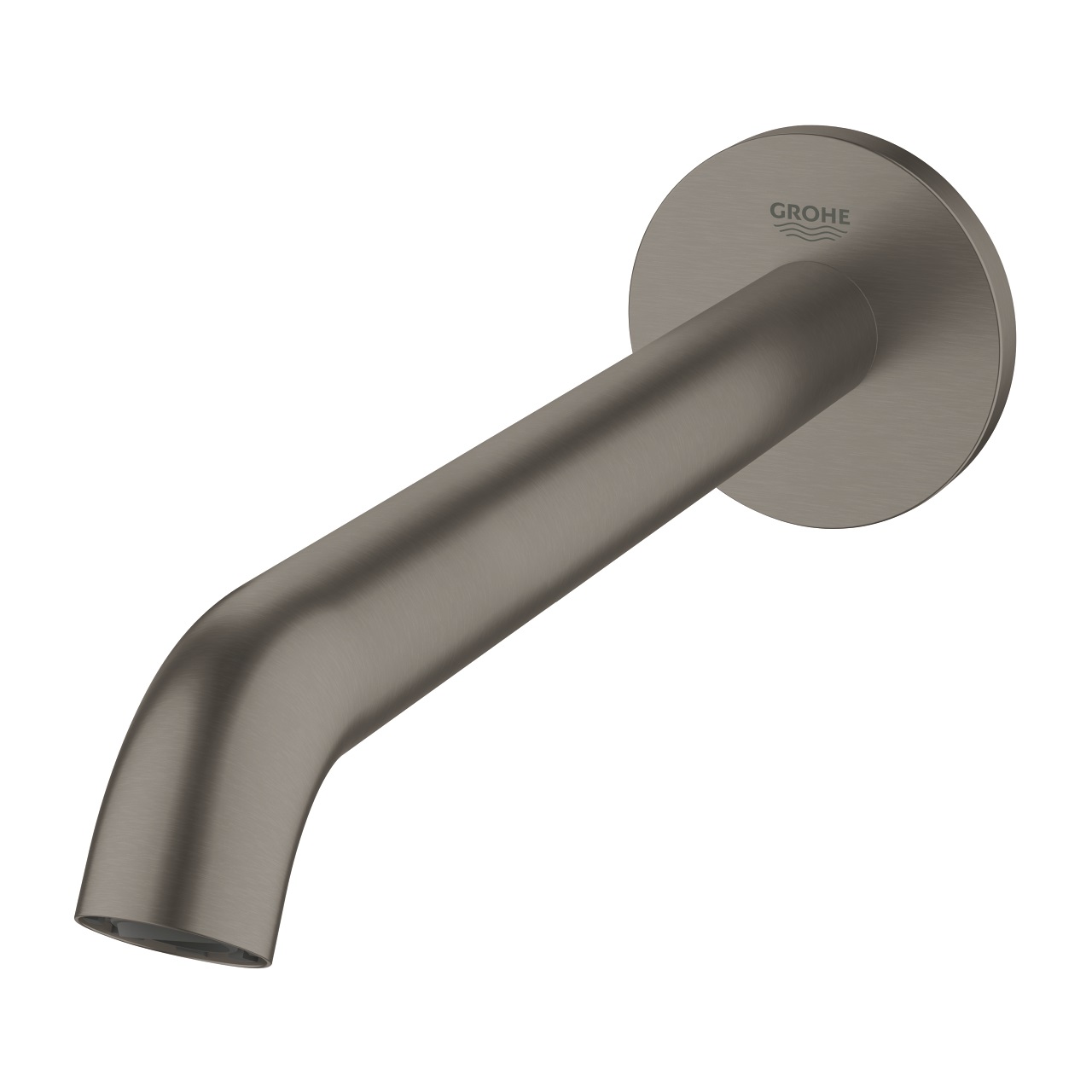 Grohe Essence Bocca di Erogazione per Vasca a Parete - Sporgenza 221 mm, Finitura Grafite Spazzolato, Raccordo 1/2, Cod. 13449AL1