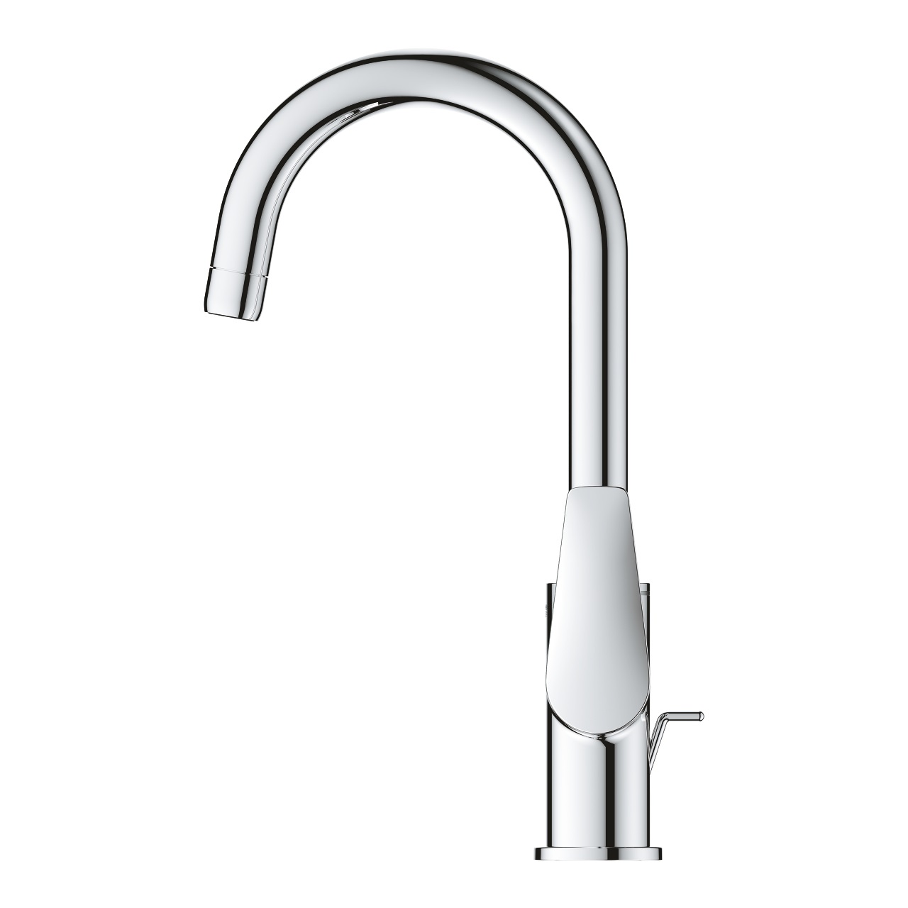 GROHE Start Edge Miscelatore Monocomando per Lavabo L, Cromo, Installazione Monoforo, Cartuccia Ceramica Longlife, Bocca Girevole