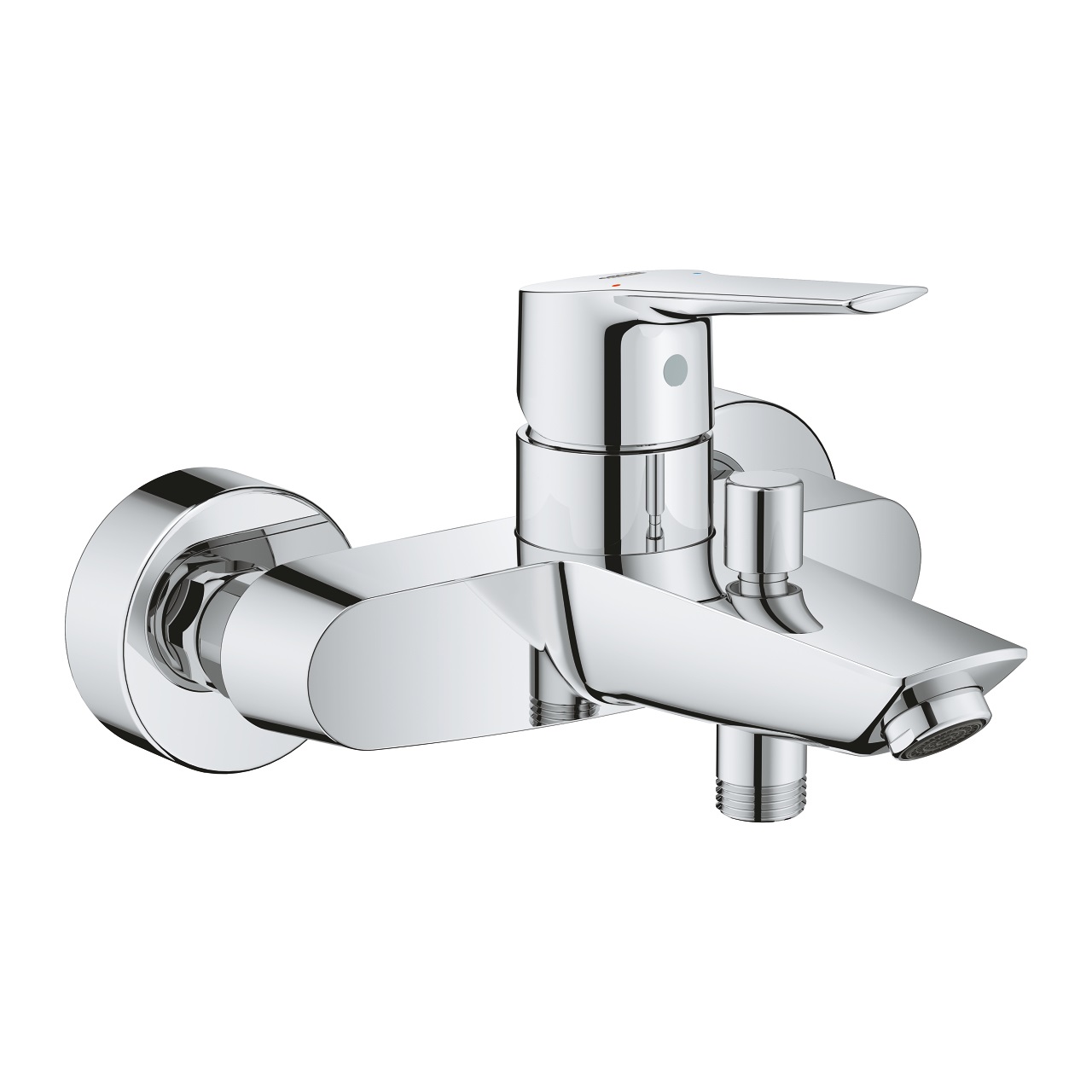 Grohe Start Miscelatore Monocomando per Vasca-Doccia Cromo, Installazione a Parete, Limitatore di Portata e Temperatura Regolabili, Cartuccia Ceramica 35 mm