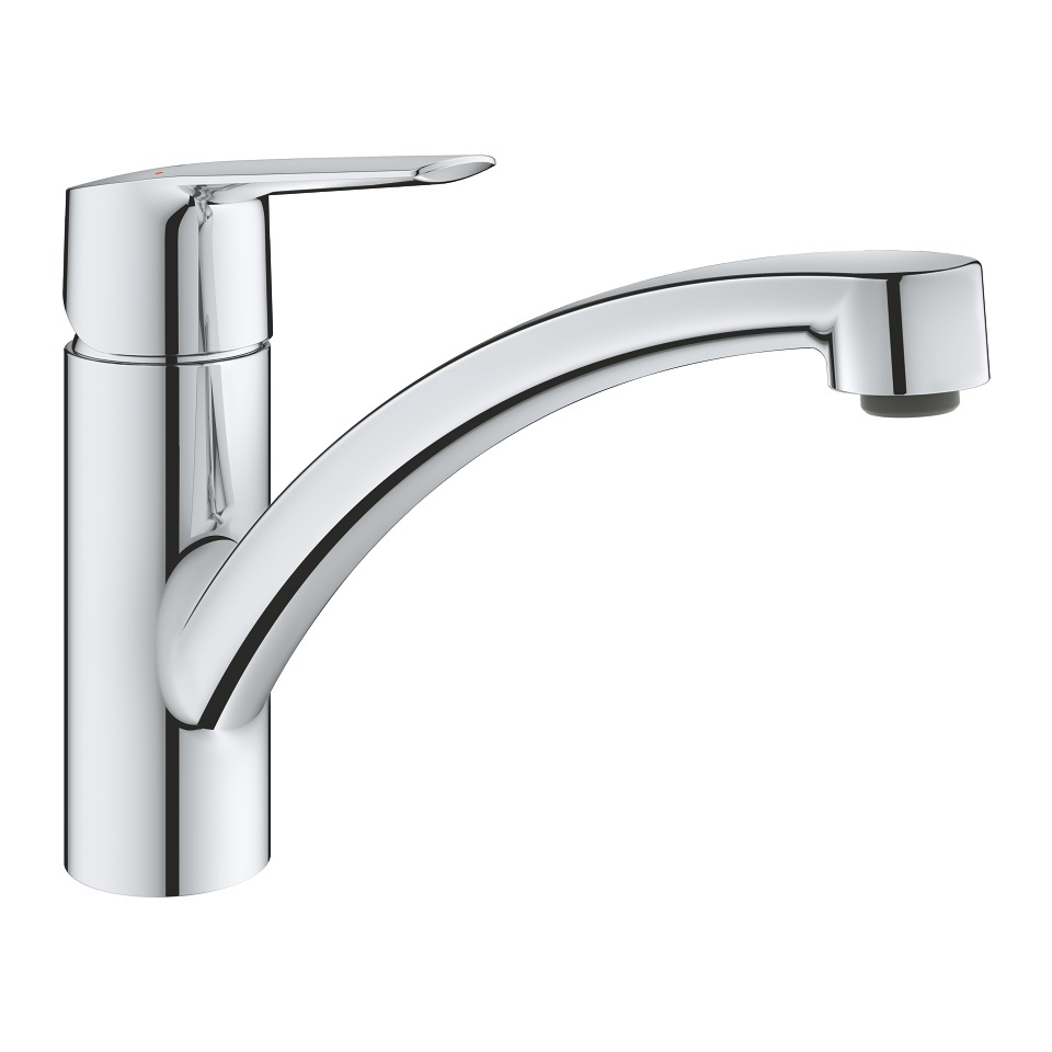 GROHE Start Miscelatore Monocomando da Cucina Cromo - Bocca Girevole, Sistema di Installazione QuickFix, Cartuccia SilkMove