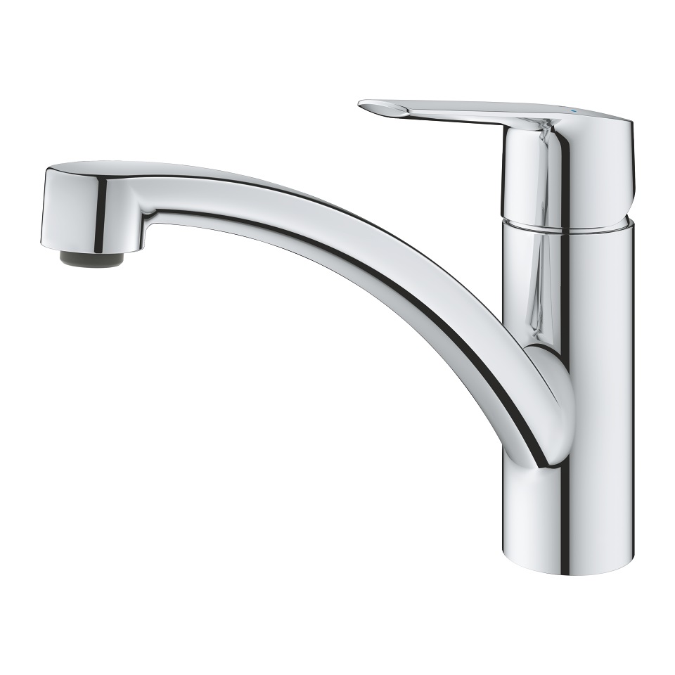 GROHE Start Miscelatore Monocomando da Cucina Cromo - Bocca Girevole, Sistema di Installazione QuickFix, Cartuccia SilkMove