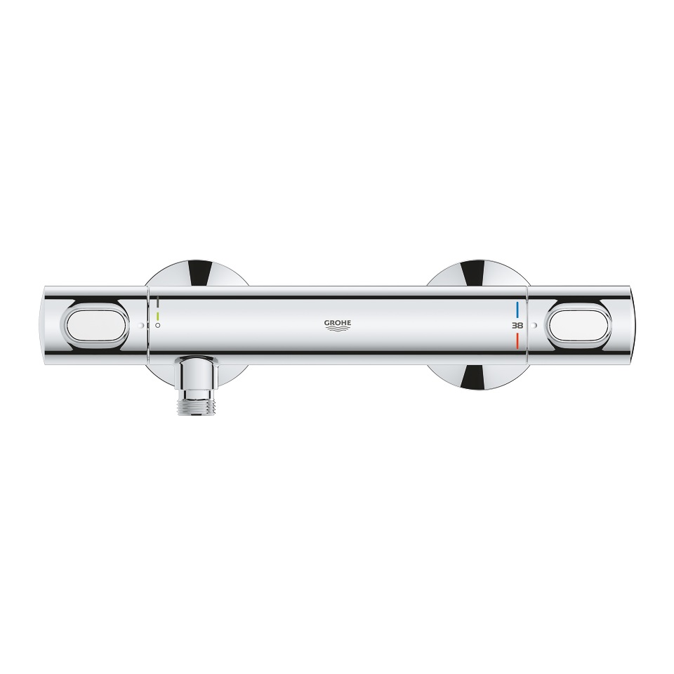 GROHE Precision Flow Miscelatore Termostatico per Doccia a Parete in Cromo con Tecnologia Water Saving e Blocco Sicurezza a 38°C - Cod. 34840000