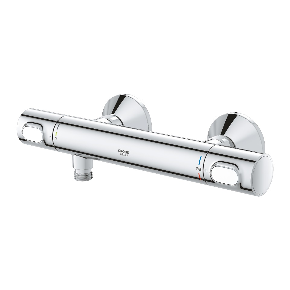 GROHE Precision Flow Miscelatore Termostatico per Doccia a Parete in Cromo con Tecnologia Water Saving e Blocco Sicurezza a 38°C - Cod. 34840000