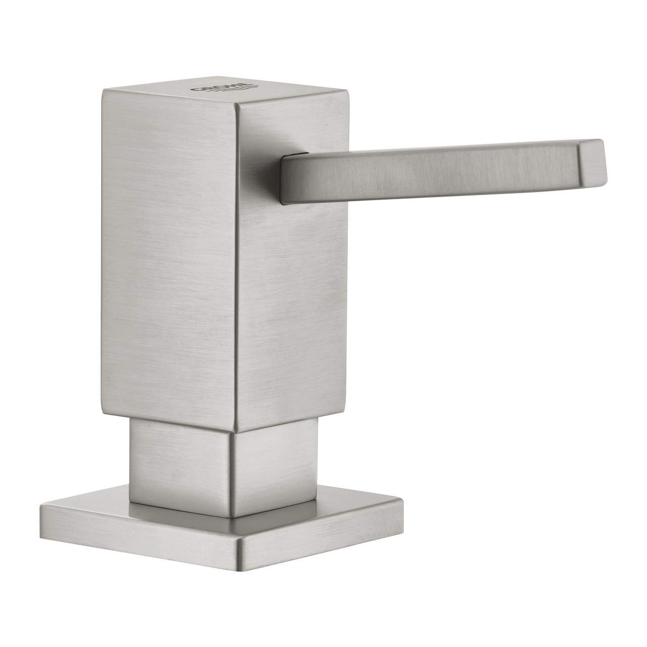 GROHE Cubic Dispenser per Sapone Liquido in Acciaio Satinato, Capacità 500 ml