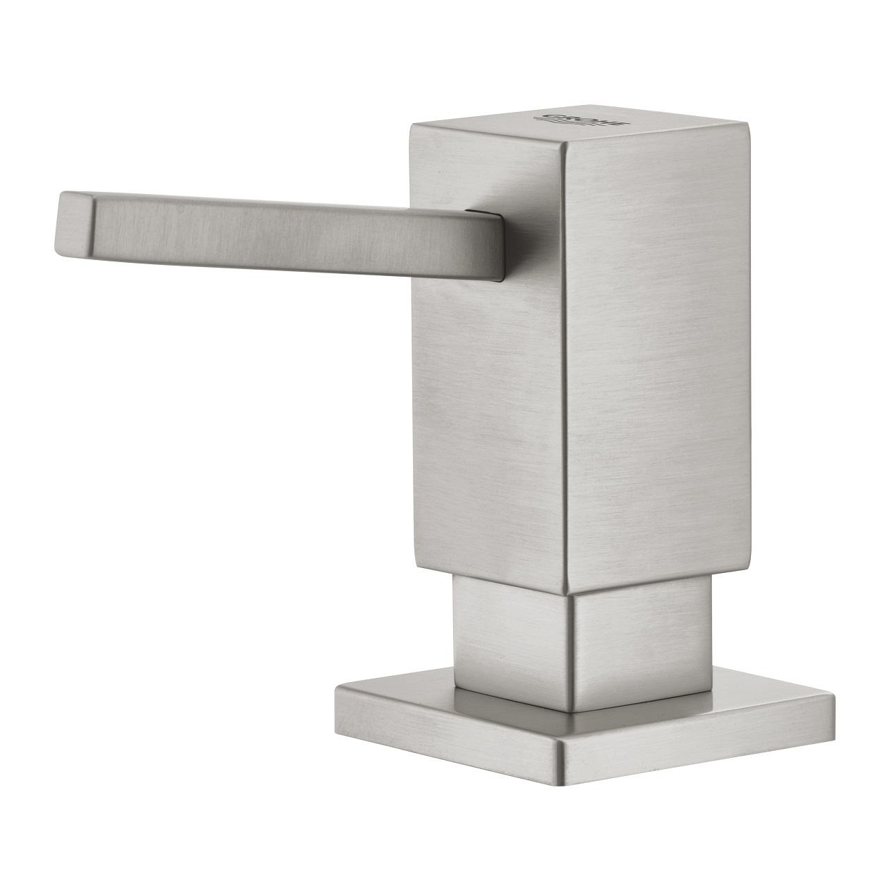 GROHE Cubic Dispenser per Sapone Liquido in Acciaio Satinato, Capacità 500 ml