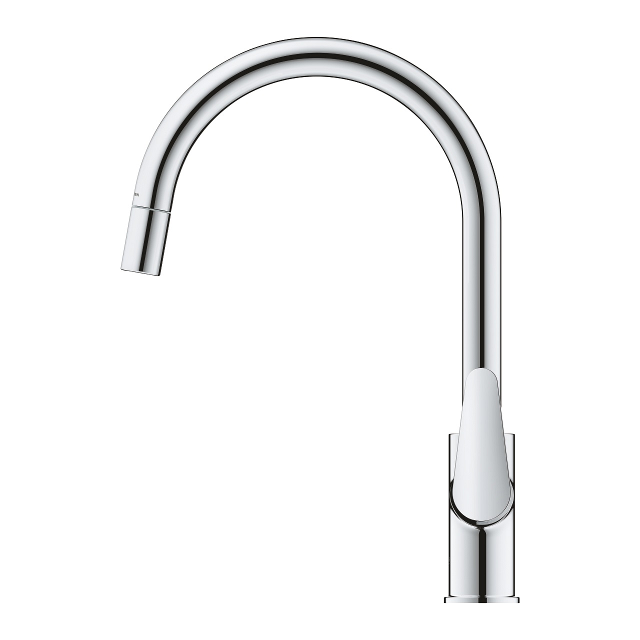 GROHE Start Curve Rubinetto da Cucina Cromo - Beccuccio Alto Rimovibile, Girevole a 360°, Installazione QuickFix, Limitatore di Flusso Ecologico