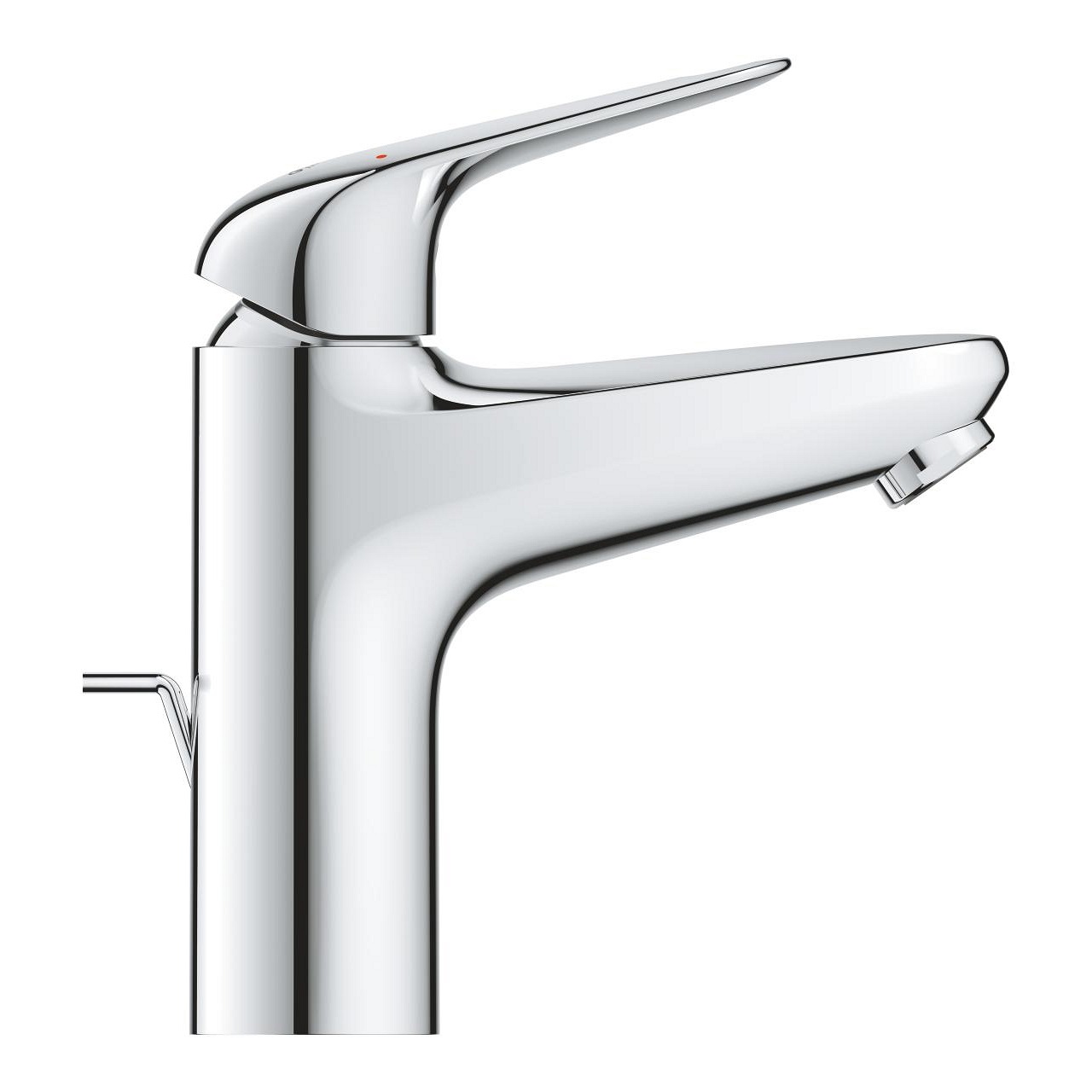 GROHE Swift Miscelatore Monocomando per Lavabo Taglia M Cromo - 24325001 con Cartuccia Ceramica Grohe Long-Life, Limitatore di Temperatura e Finitura Resistente