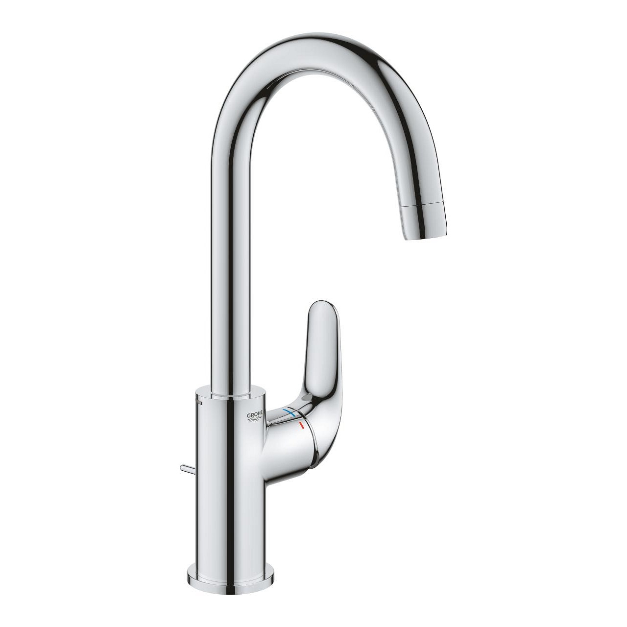 GROHE Swift Miscelatore Monocomando per Lavabo, Taglia L, Cromo, 24330001 - Cartuccia Ceramica da 28 mm, Bocca Girevole, Limitatore di Temperatura