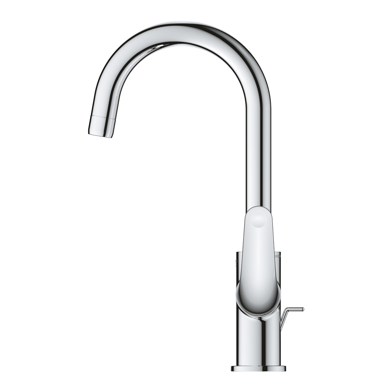 GROHE Swift Miscelatore Monocomando per Lavabo, Taglia L, Cromo, 24330001 - Cartuccia Ceramica da 28 mm, Bocca Girevole, Limitatore di Temperatura