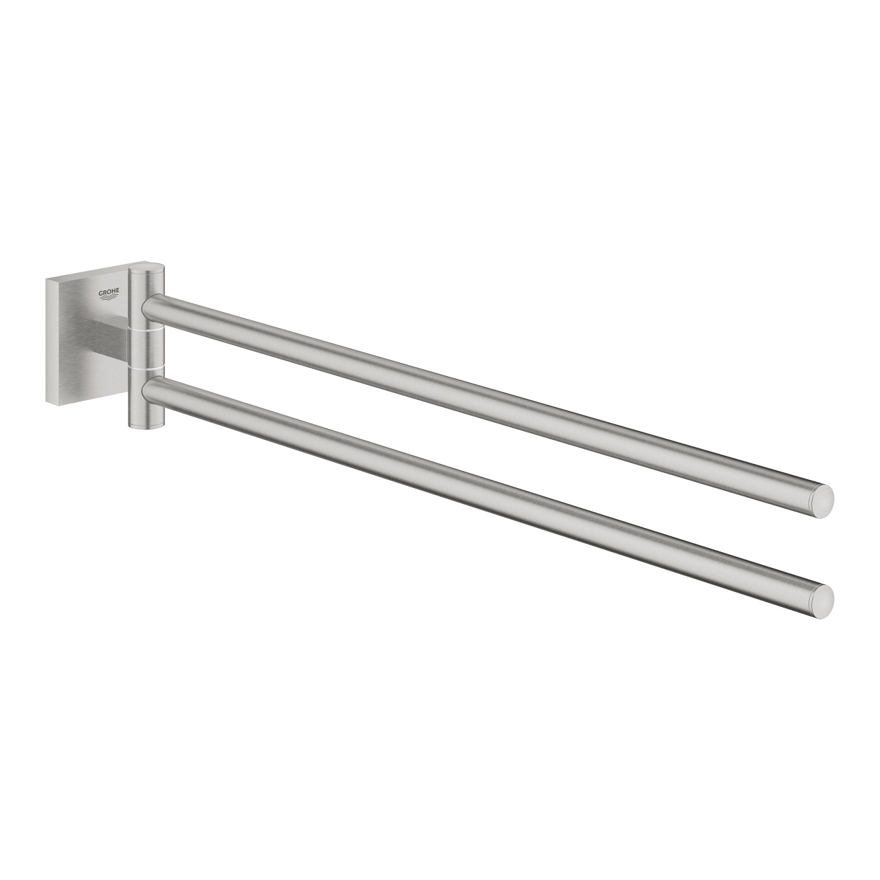 GROHE Start Cube Porta Asciugamani Doppio in Super Steel con 2 Bracci Orientabili - Codice 40976DC0