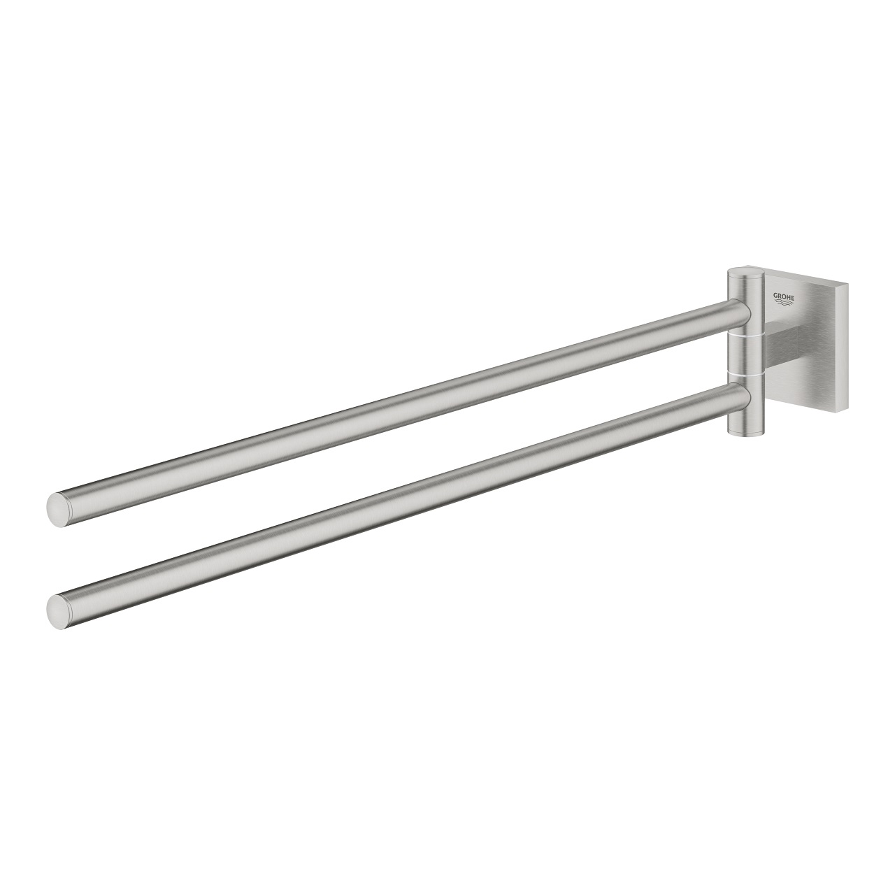 GROHE Start Cube Porta Asciugamani Doppio in Super Steel con 2 Bracci Orientabili - Codice 40976DC0