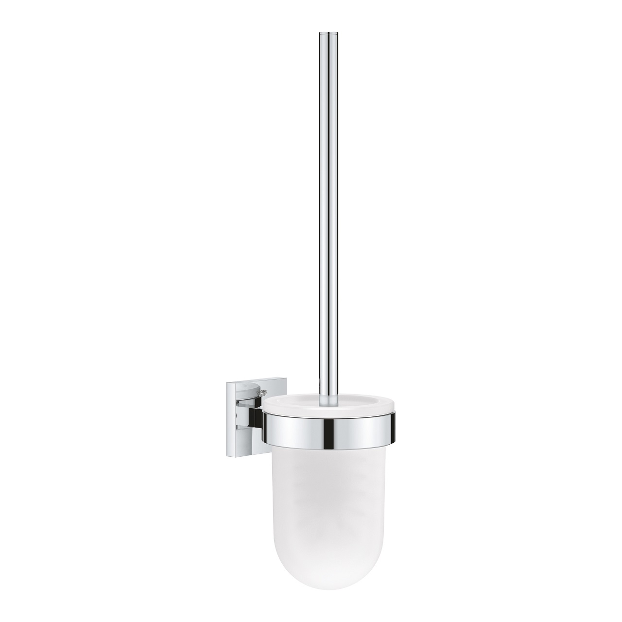 GROHE Start Cube - Set Porta Scopino Completo in Vetro e Metallo, Installazione a Parete con Fissaggio Nascosto, Finitura Cromo Lucido, Codice 40977000