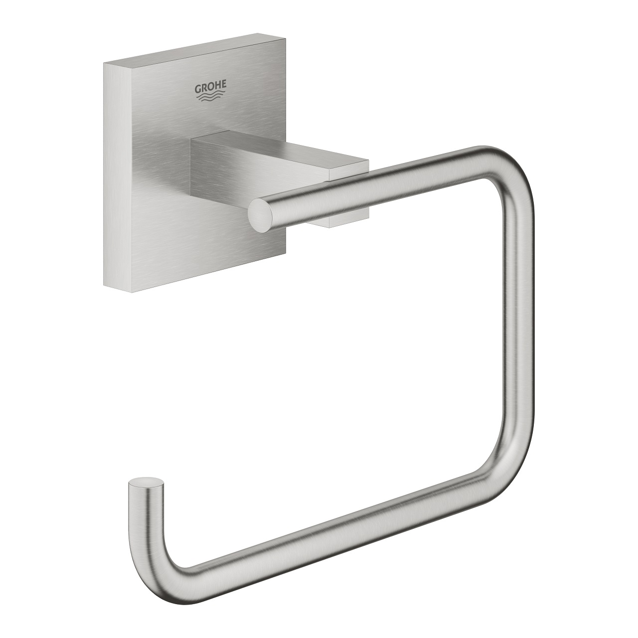 GROHE Start Cube Porta Carta Igienica in Super Steel - Installazione con Vite o Colla, Codice 40978DC0