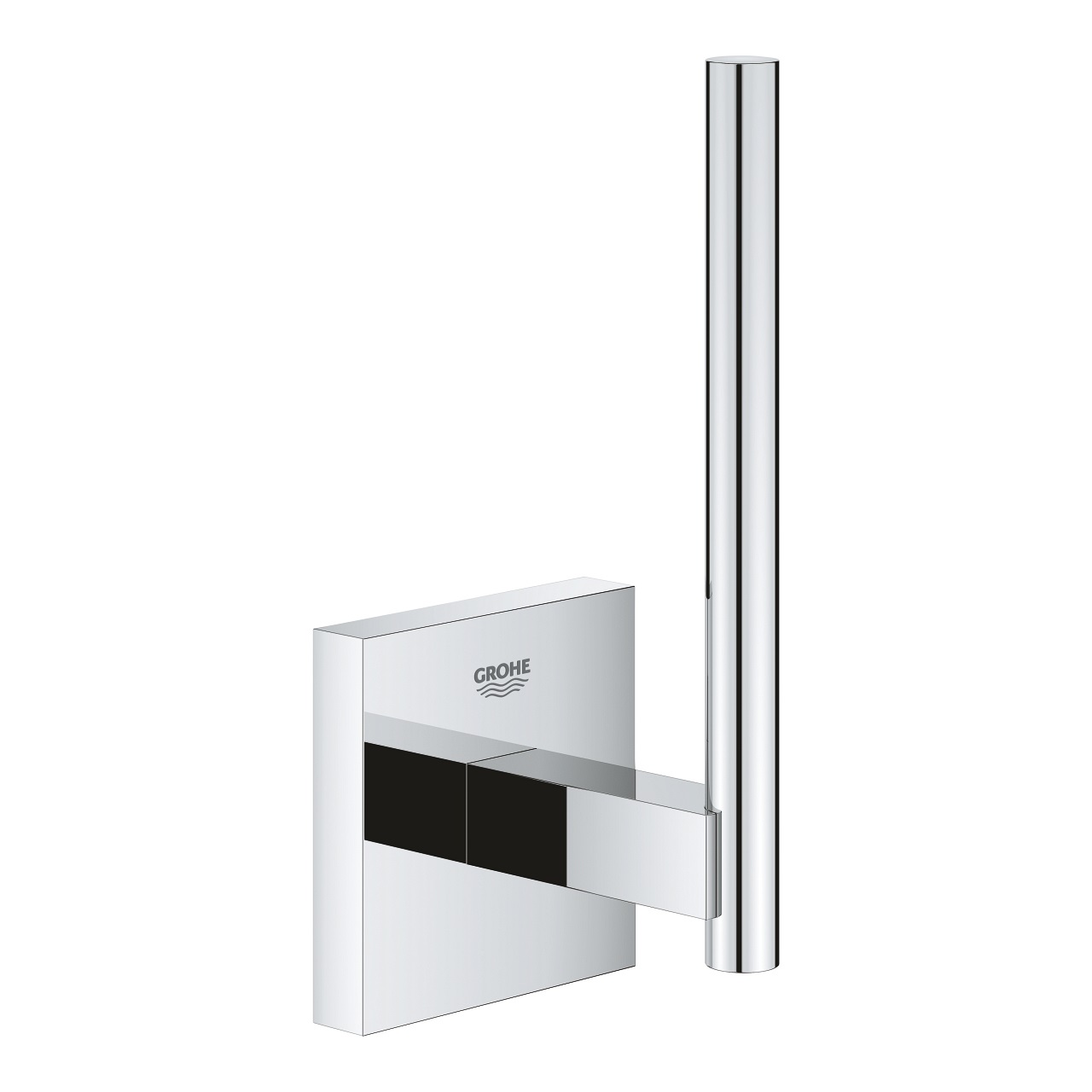 GROHE Start Cube Porta Rotolo di Scorta in Cromo Lucido - Installazione a Parete con Fissaggio Nascosto, Capacità di Carico 5 kg