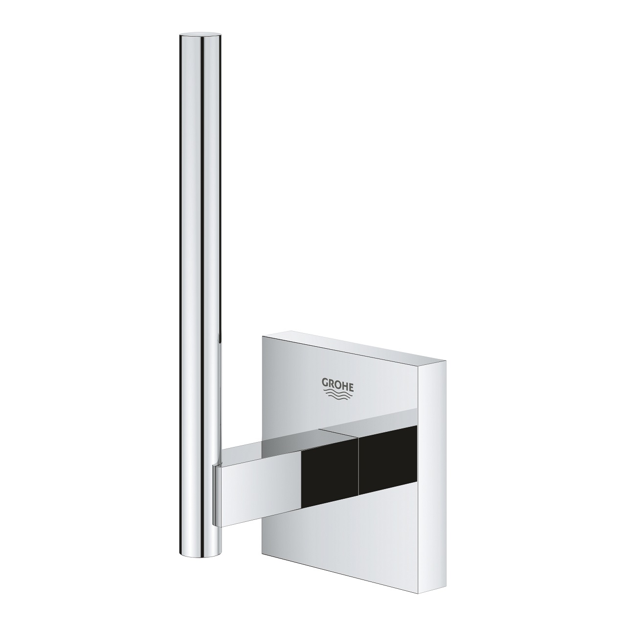 GROHE Start Cube Porta Rotolo di Scorta in Cromo Lucido - Installazione a Parete con Fissaggio Nascosto, Capacità di Carico 5 kg