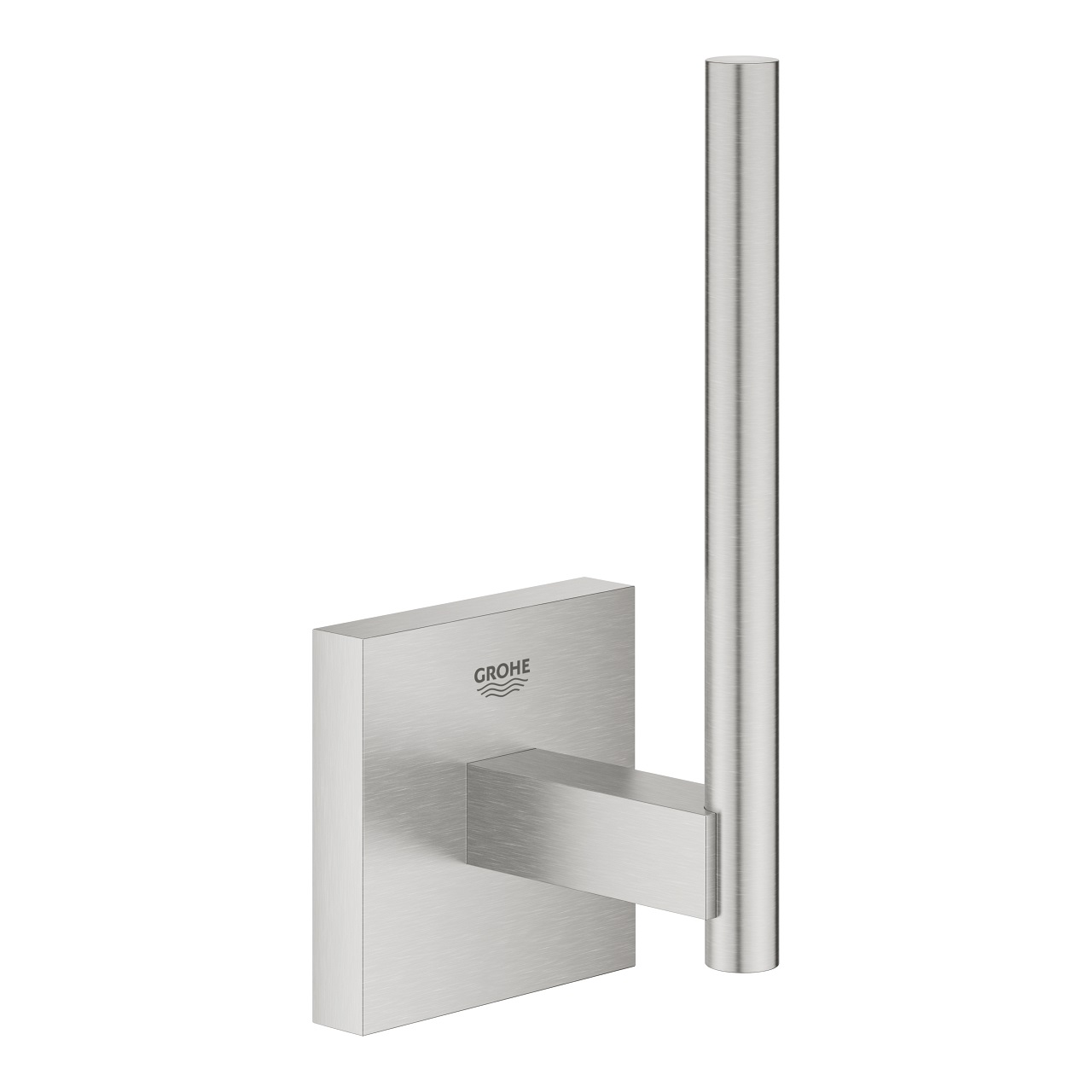GROHE Start Cube Porta Rotolo di Scorta in Supersteel - Modello 40979DC0, Installazione Facile con Colla o Viti, Capacità di Carico 5 kg