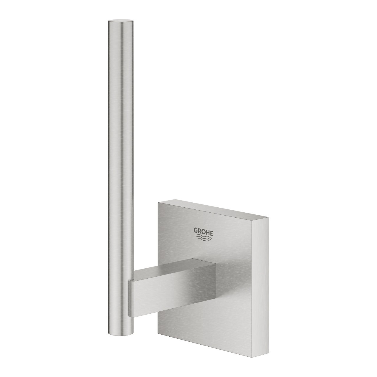 GROHE Start Cube Porta Rotolo di Scorta in Supersteel - Modello 40979DC0, Installazione Facile con Colla o Viti, Capacità di Carico 5 kg