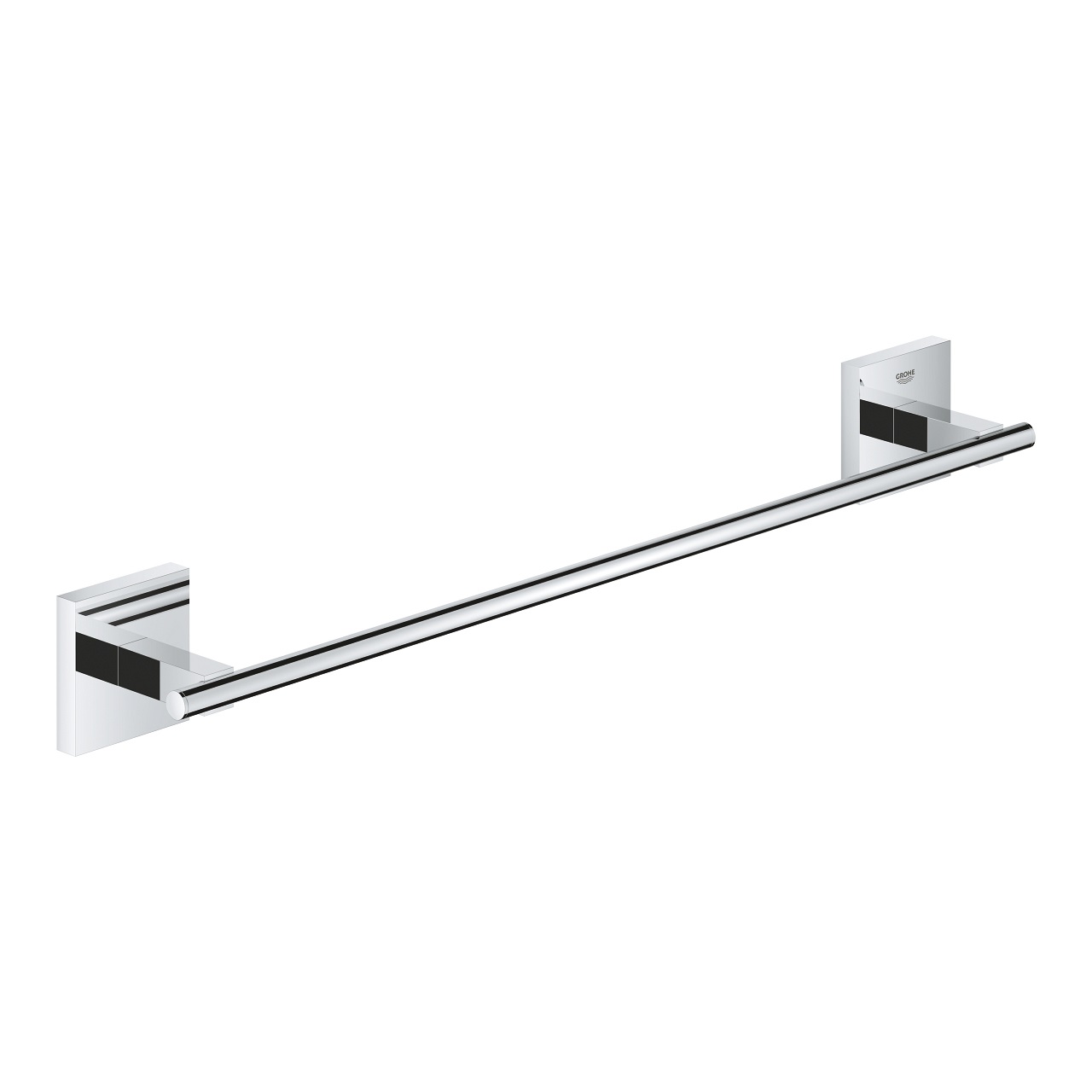 GROHE Start Cube Porta Asciugamani Cromo Lucido 450mm - Installazione con Vite o Colla, Capacità di Carico 10 kg