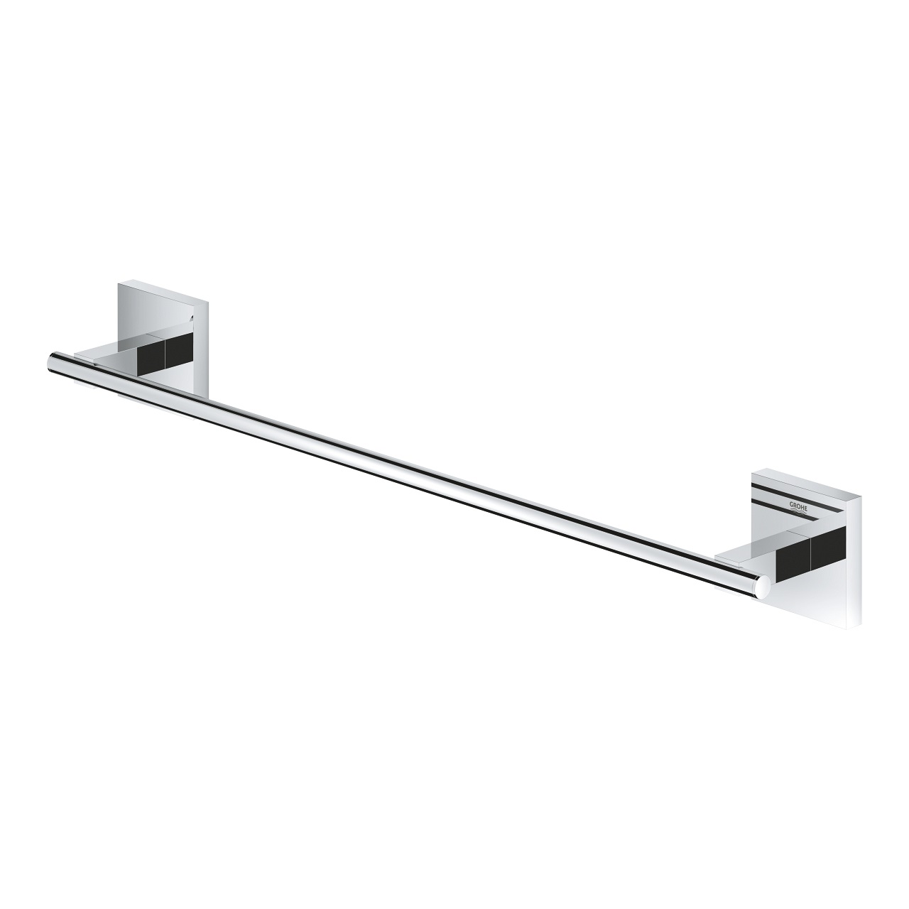 GROHE Start Cube Porta Asciugamani Cromo Lucido 450mm - Installazione con Vite o Colla, Capacità di Carico 10 kg