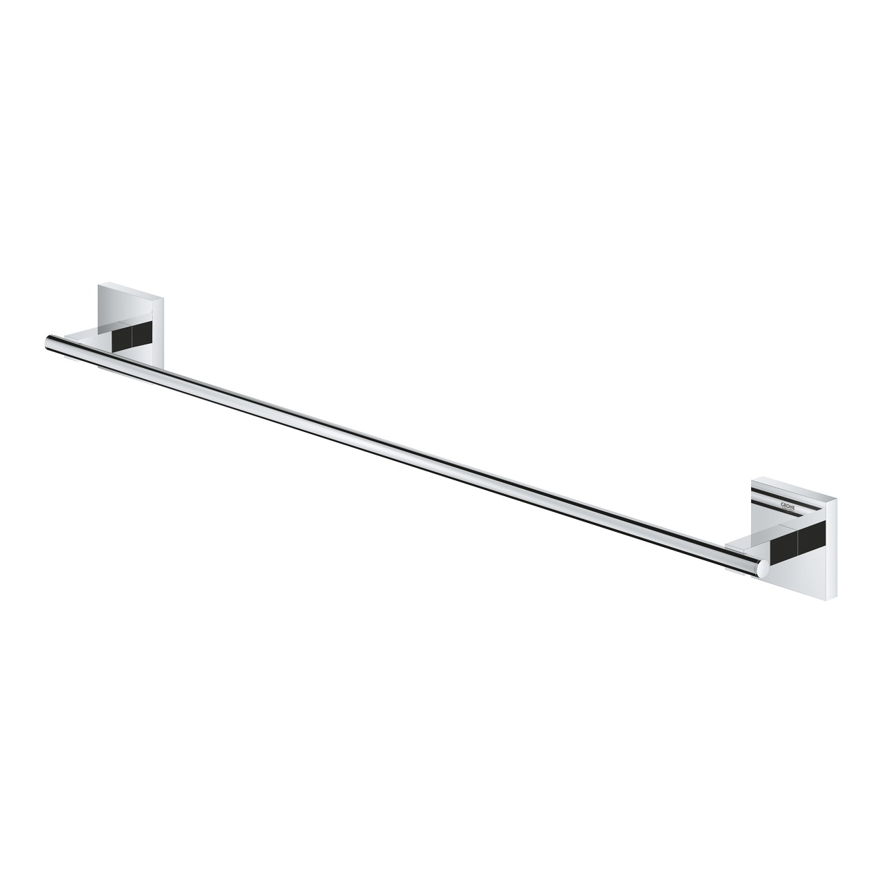GROHE Start Cube Porta Asciugamani Cromo 600mm - Installazione a Vite o Colla, Fissaggio a Scomparsa, Capacità di Carico 10 kg