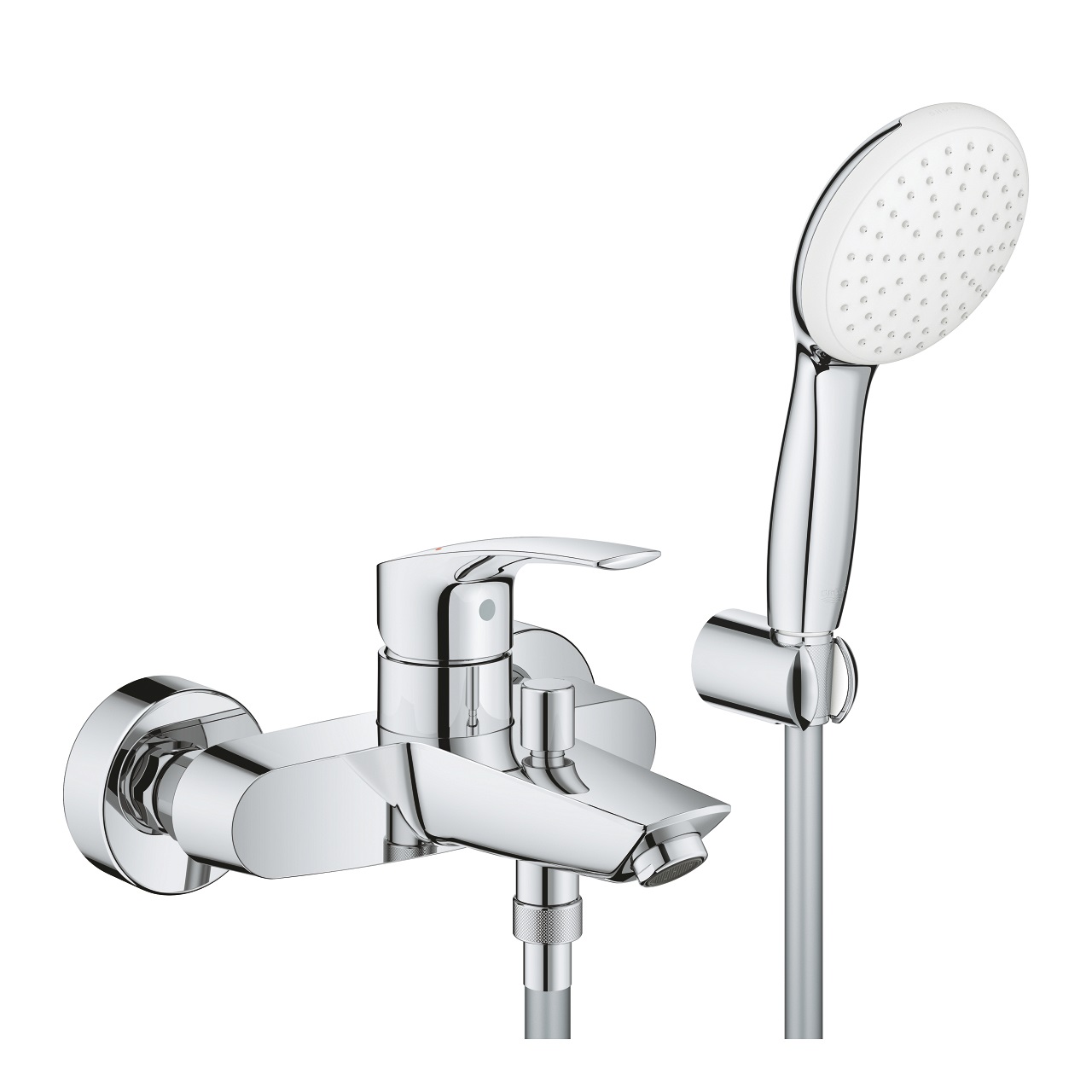 Grohe Eurosmart Miscelatore Monocomando Cromo Metallo per Vasca e Doccia con Deviatore Automatico e Accessori Inclusi