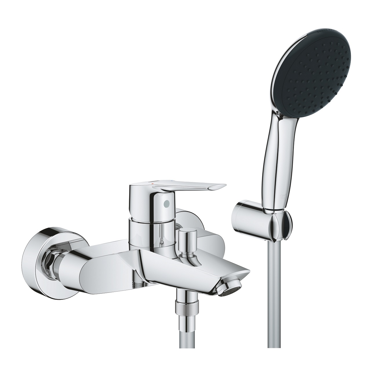 Grohe Start Miscelatore Monocomando per Vasca-Doccia 25283002 con Doccetta Vitalio Start 110 e Finitura Cromo Lucido
