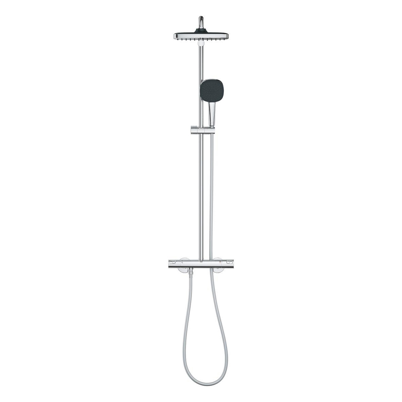 Grohe Vitalio Comfort 250 Sistema Doccia con Miscelatore Termostatico, Braccio Girevole, Soffione Rain, Finitura Cromo, Cod. 26696001