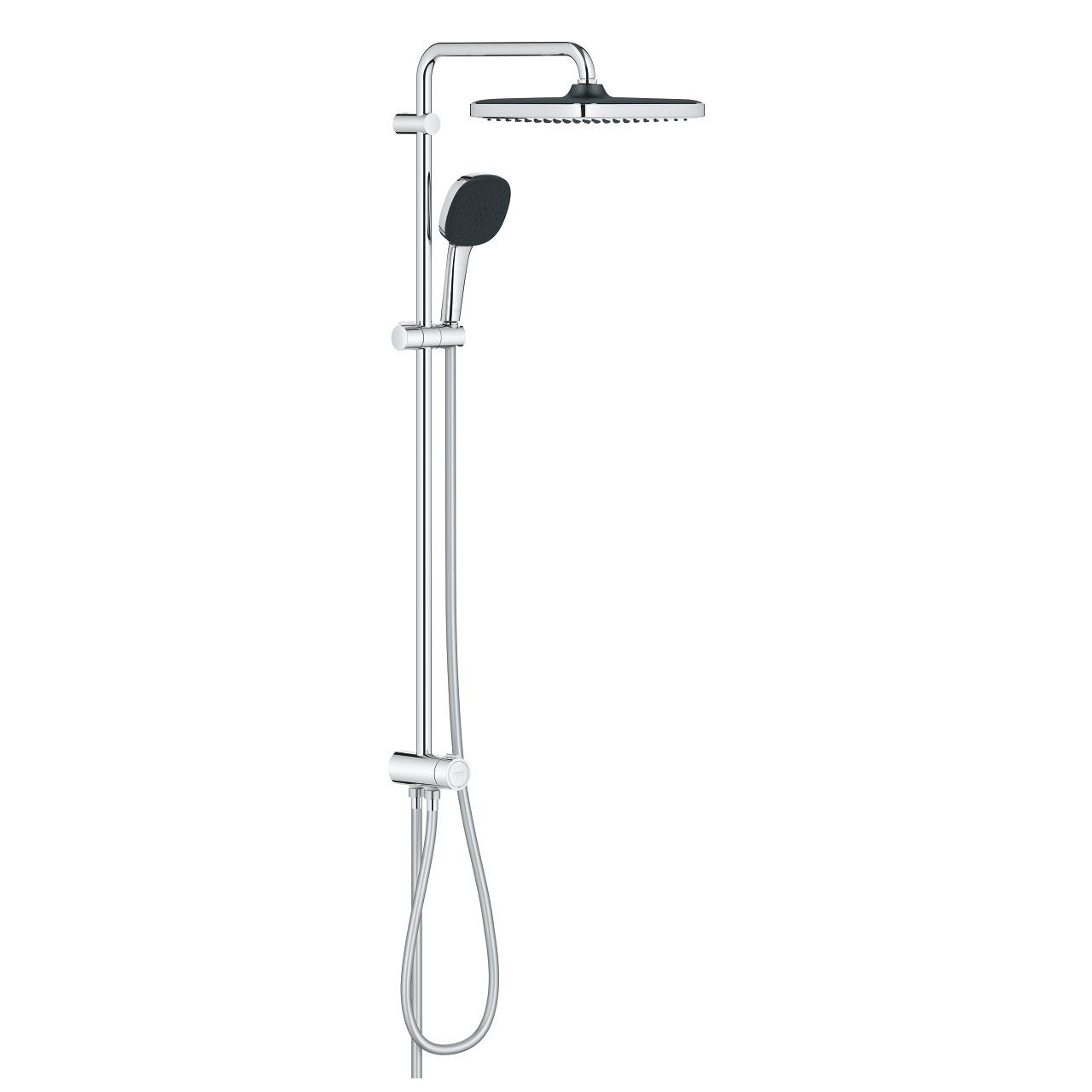 Grohe Vitalio Comfort 250 Sistema Doccia Cromo con Deviatore, Braccio Doccia 390 mm e 2 Modalità di Getto