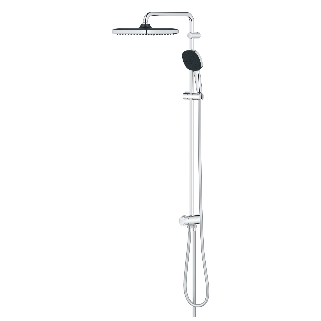 Grohe Vitalio Comfort 250 Sistema Doccia Cromo con Deviatore, Braccio Doccia 390 mm e 2 Modalità di Getto