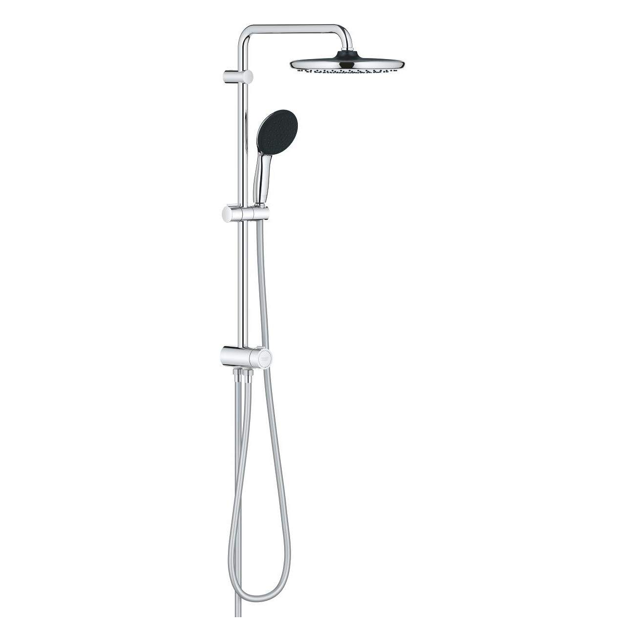 Grohe Vitalio Start System 250 Colonna Doccia con Deviatore Cromo, Braccio Doccia 390 mm, Soffione a 2 Getti