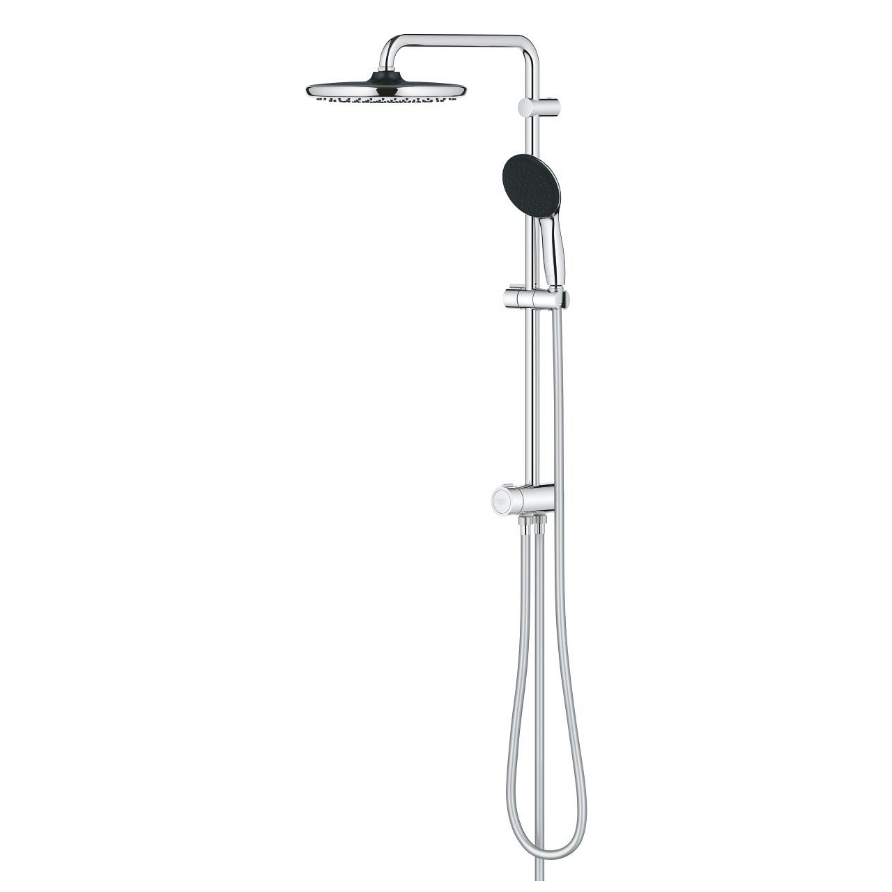 Grohe Vitalio Start System 250 Colonna Doccia con Deviatore Cromo, Braccio Doccia 390 mm, Soffione a 2 Getti