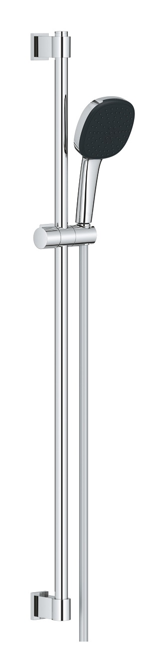 Grohe Vitalio Comfort 110 Set Doccia Saliscendi con Asta da 900 mm, 2 Getti (Rain, Jet), Flessibile da 1750 mm, Tecnologia Water Saving e SmartSwitch, Cromo Lucido
