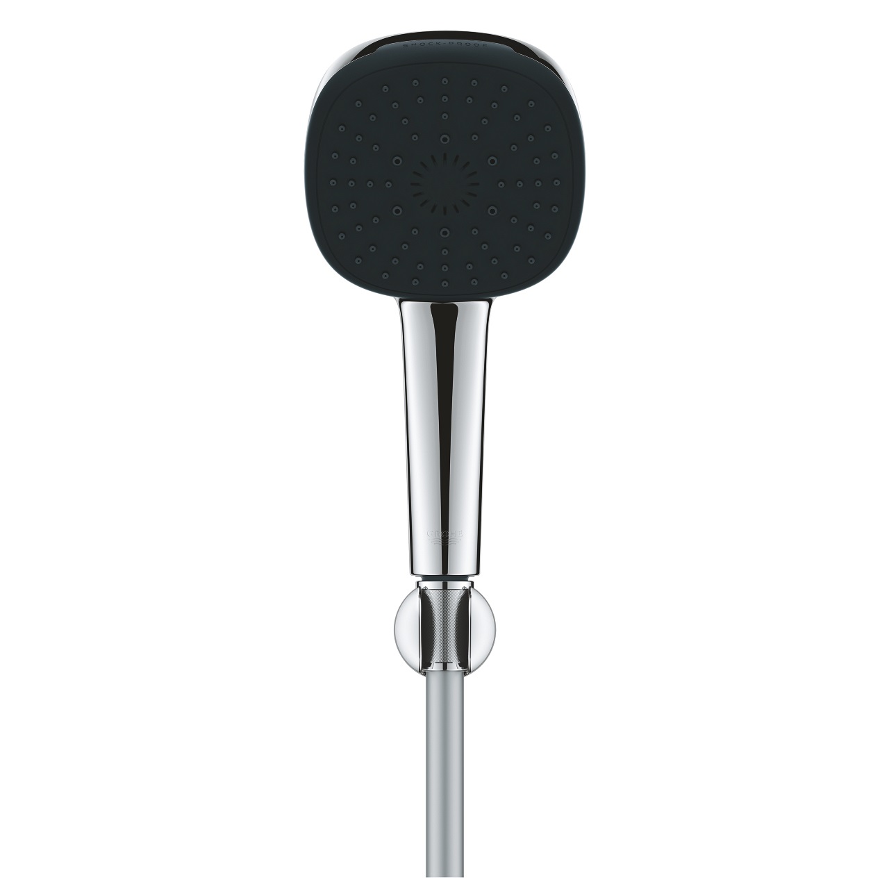 Grohe Vitalio Comfort 110 Set Doccia con Supporto a Muro, 3 Getti (Rain, Jet, Massage), Flessibile 1750 mm, Cromo