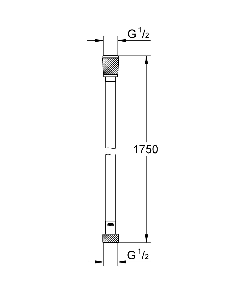 GROHE Silverflex Flessibile Doccia 1,75 m in Acciaio Supersteel - Resistente ai Piegamenti e Facile da Pulire