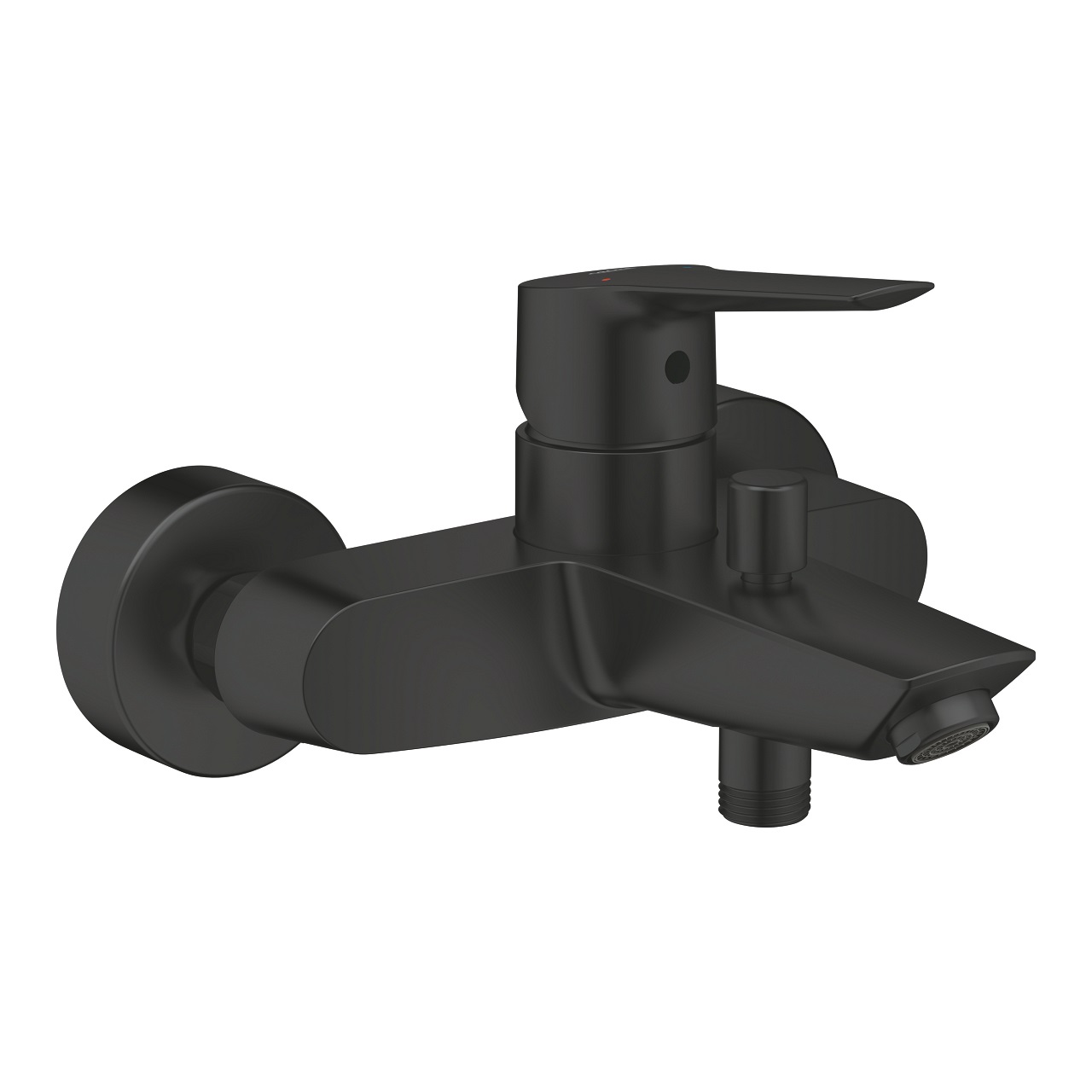 GROHE Start 322782432 - Miscelatore Monocomando per Vasca da Bagno con Deviatore Automatico, Montaggio a Parete, Finitura Nero Opaco, Leva in Metallo, Cartuccia Ceramica da 35 mm