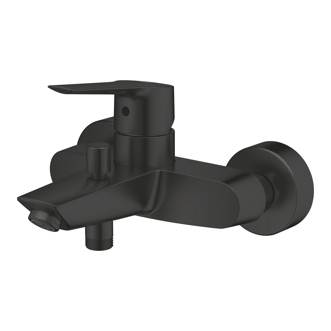 GROHE Start 322782432 - Miscelatore Monocomando per Vasca da Bagno con Deviatore Automatico, Montaggio a Parete, Finitura Nero Opaco, Leva in Metallo, Cartuccia Ceramica da 35 mm