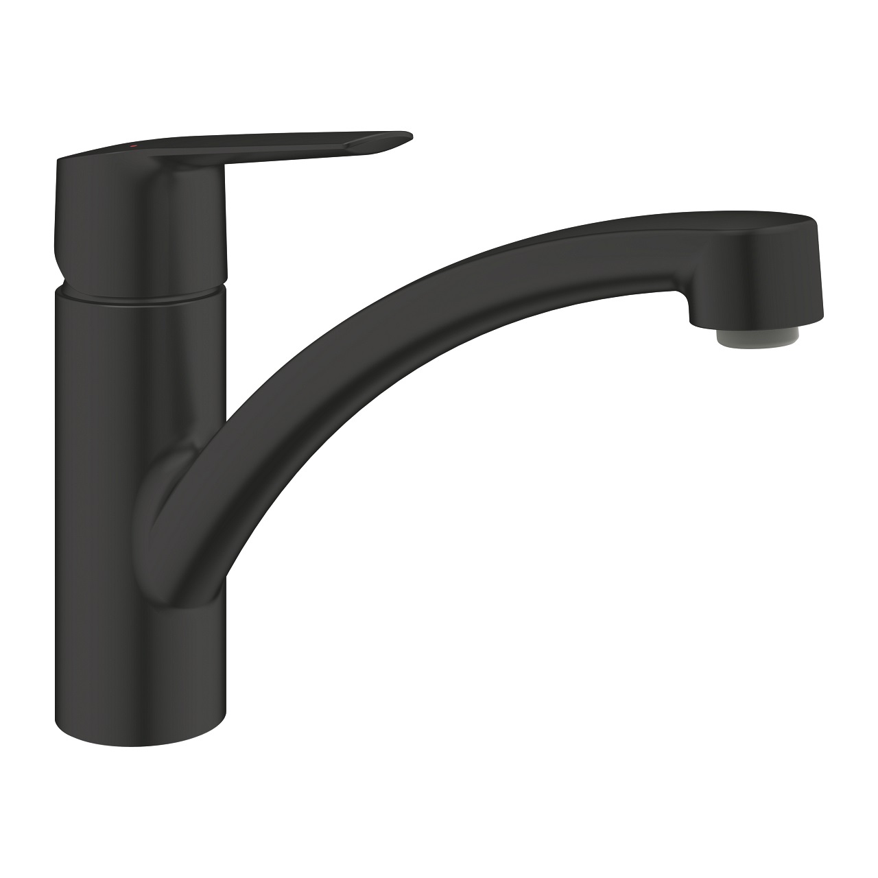 GROHE Start Rubinetto da Cucina Monocomando Nero Opaco con Bocca Girevole, Cartuccia Ceramica e Limitatore di Temperatura