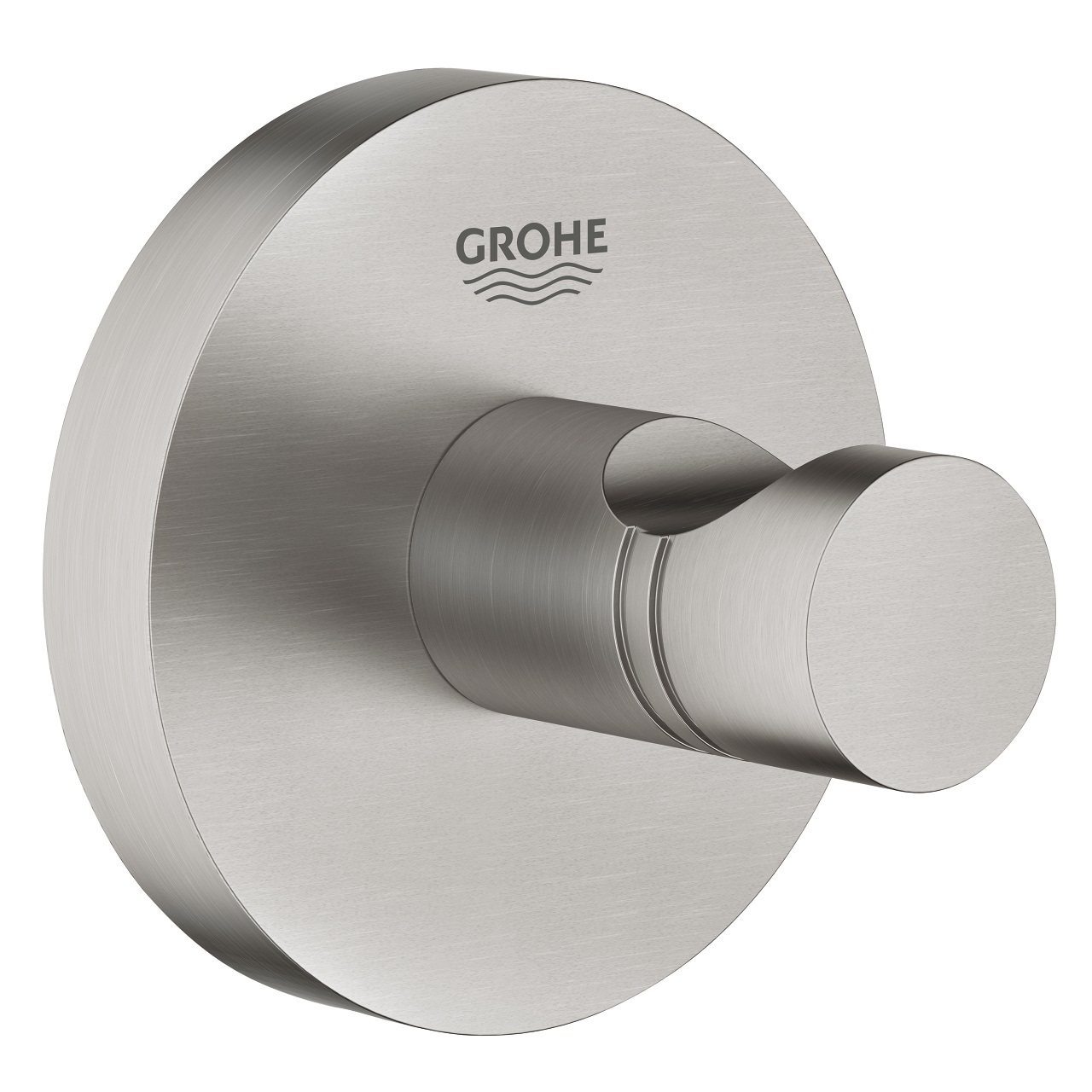 GROHE Start QuickFix Gancio per Accappatoio in Metallo Super Steel 45 mm con Fissaggio Nascosto e Montaggio Facile QuickGlue