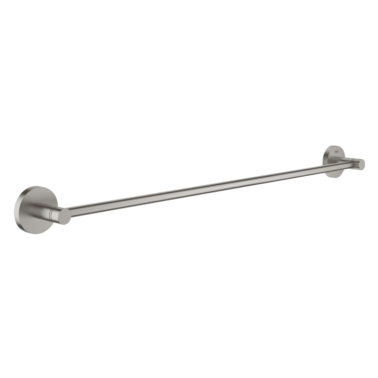 GROHE Start Portasciugamani in Metallo SuperSteel 654 mm, Fissaggio Nascosto, Carico Massimo 10 kg