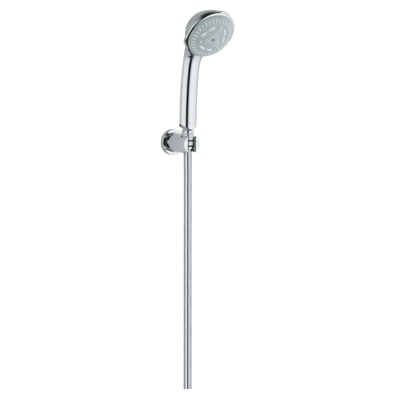 Grohe Rainshower Supporto a Parete per Manopola Doccia - Cromo, Modello 27074000, Montaggio a Parete con Rosetta Rotonda