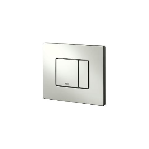 GROHE 38732P00 Piastra di Azionamento WC Cromo Satinato con Doppio Scarico e Tecnologia EcoJoy