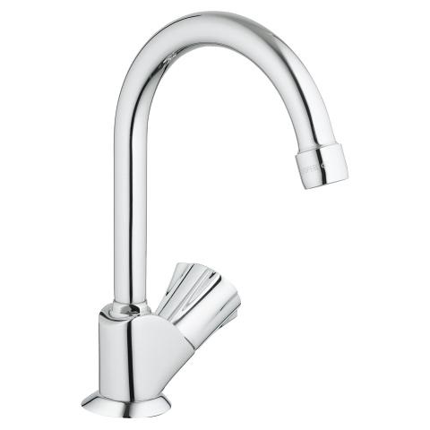 GROHE Rubinetto a Colonna per Lavabo Costa 20393001, Cromo con Maniglia in Metallo e Isolamento Termico