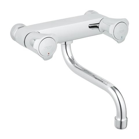 Grohe Costa L - Miscelatore Bicomando per Lavello a Parete in Cromo Lucido