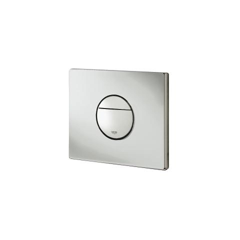 Grohe Nova Cosmopolitan 38765P00 Piastra di Azionamento WC in Cromo Satinato - Doppio Scarico, Design Geometrico