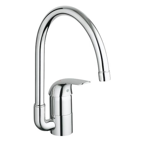 GROHE Euroeco neu 32752000 Miscelatore Lavello Bocca Alta Chrome con Cartuccia Ceramica 46 mm