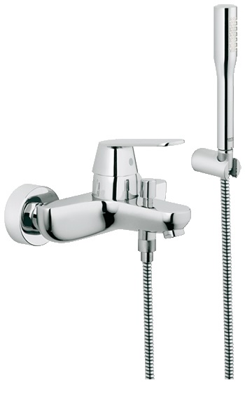 GROHE Eurosmart Cosmopolitan Miscelatore Monocomando per Vasca e Doccia, Cromo con Cartuccia Grohe SilkMove e Cromatura Grohe StarLight
