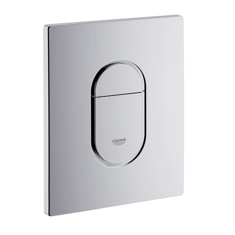 Grohe 38844000 Arena Cosmopolitan Piastra di Azionamento WC, Doppio Scarico, Cromo in ABS, Installazione Verticale/Orizzontale